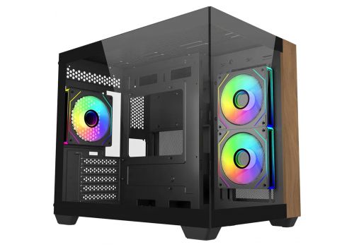 Case CoolerMaster Elite 481 Wood - Black, image 