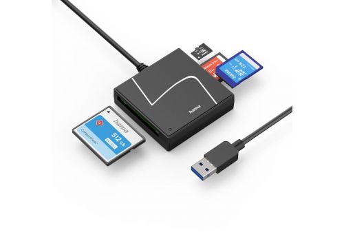 HAMA Card reader USB, USB-A, с USB-C adapter, USB 3.2 Gen1, SD/micro-SD/CF/MS, image _ab__is.image_number.default