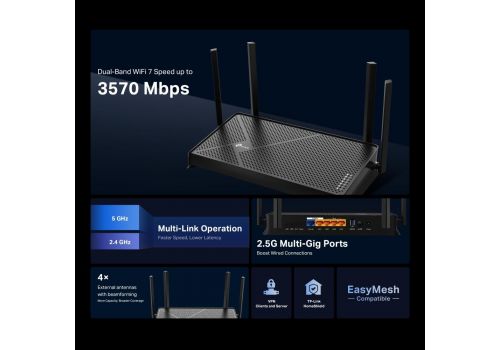 Wireless Router TP-Link Archer BE230 Dual-Band Wi-Fi 7, image _ab__is.image_number.default
