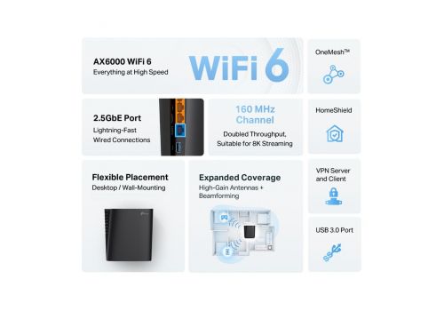 Wireless Router TP-Link Archer AX80, AX6000, Wi-Fi 6, 2.5G port, image _ab__is.image_number.default
