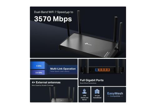 Wireless Router TP-Link Archer BE220 Dual-Band Wi-Fi 7, image _ab__is.image_number.default