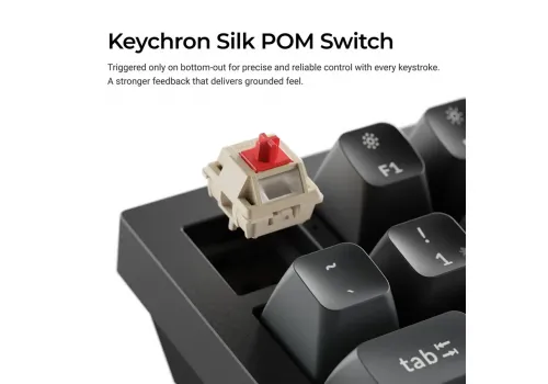 Wireless Mechanical Keyboard Keychron Q6 Ultra 8K Black - Silk POM Switch Brown, image , 3 image
