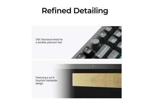 Wireless Mechanical Keyboard Keychron Q6 Ultra 8K Black - Silk POM Switch Brown, image , 4 image