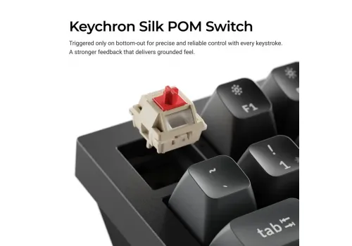 Wireless Mechanical Keyboard Keychron Q1 Ultra 8K Black - Silk POM Switch Brown, image , 3 image