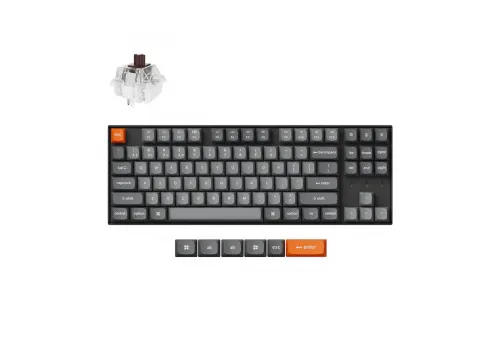 Mechanical Keyboard Keychron K8 Max QMK/VIA TKL - Keychron Super Brown Switch, RGB Backlight, image 