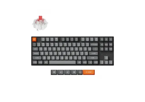 Mechanical Keyboard Keychron K8 Max QMK/VIA TKL - Keychron Super Red Switch, RGB Backlight, image 