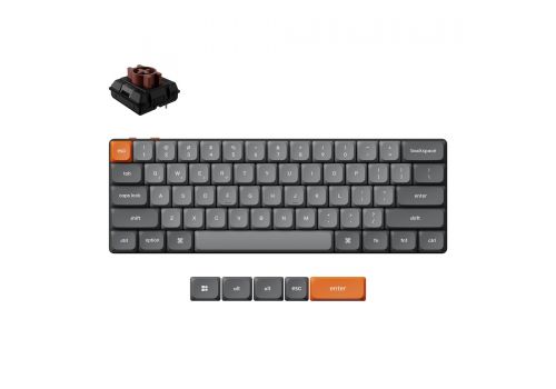 Mechanical Keyboard Keychron K9 Max QMK HS 60% Keychron Milk POM Switch Brown RGB, image 