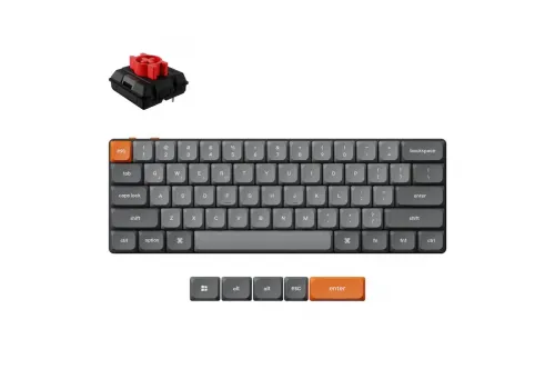 Mechanical Keyboard Keychron K9 Max QMK HS 60% Keychron Milk POM Switch Red RGB, image 