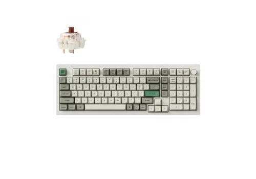 Mechanical keyboard Keychron Q5 Max QMK Shell White - Gateron Jupiter Brown, image 