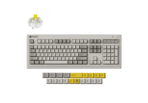 Wireless Mechanical Keyboard Keychron R6 QMK Retro - Super Banana Switch, image 