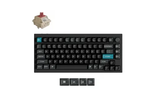 Wireless Mechanical Keyboard Keychron Q1 Ultra 8K Black - Silk POM Switch Red, image 