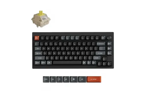 Wireless Mechanical Keyboard Keychron V1 Ultra 8K - Silk POM Switch Banana, image 