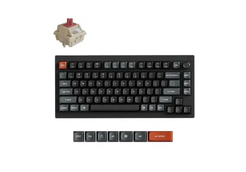 Wireless Mechanical Keyboard Keychron V1 Ultra 8K - Silk POM Switch Red, image 