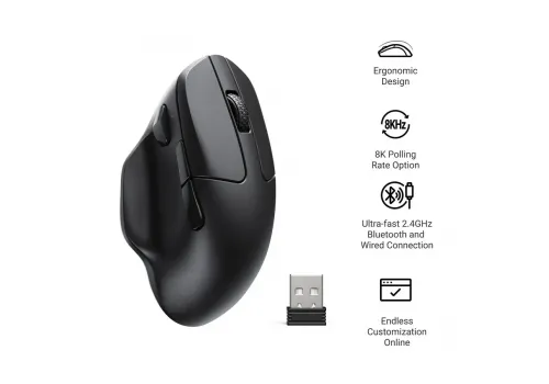 Wireless Mouse Keychron M7-A23 8000Hz - Black, image , 2 image
