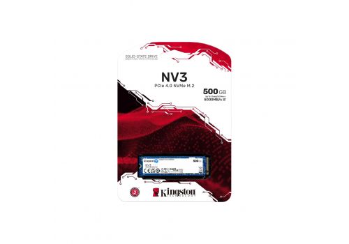 SSD KINGSTON NV3 M.2-2280 PCIe 4.0 NVMe 500GB, image , 3 image