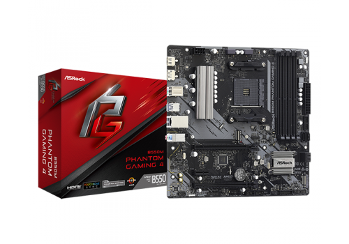 Motherboard ASRock B550M Phantom Gaming 4, AM4, image , 4 image