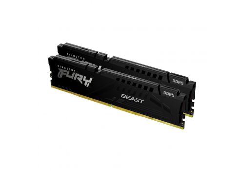 Memory Kingston FURY Beast Black 16GB(2x8GB) DDR5 5600MHz CL40 KF556C40BBK2-16, image 