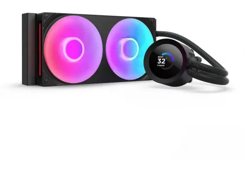 AIO Liquid Cooler NZXT Kraken Plus 240 RGB LCD Display - Black, image 