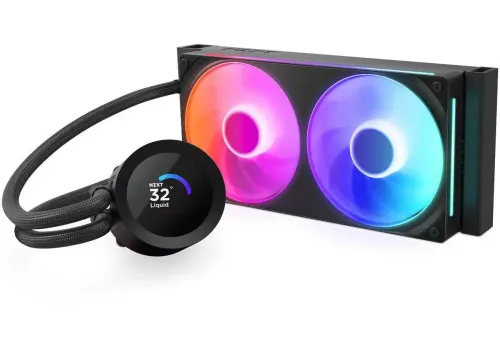 AIO Liquid Cooler NZXT Kraken Plus 240 RGB LCD Display - Black, image , 2 image