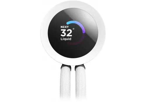 AIO Liquid Cooler NZXT Kraken Plus 240 RGB LCD Display - White, image , 5 image
