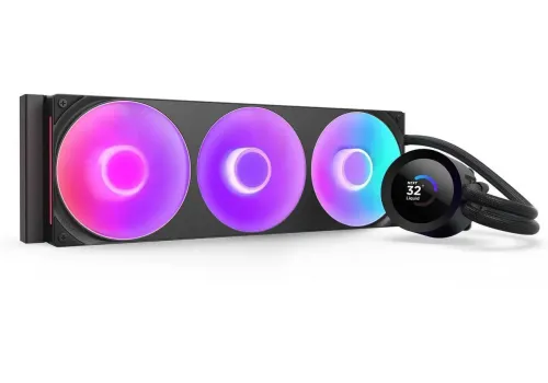 AIO Liquid Cooler NZXT Kraken Plus 360 RGB LCD Display - Black, image 