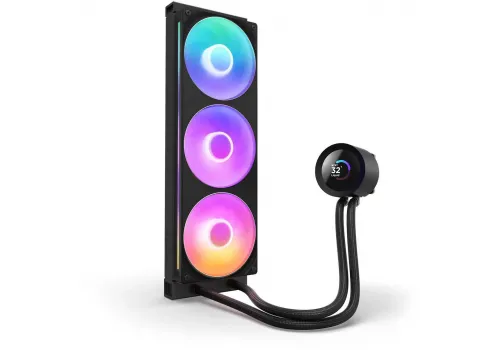 AIO Liquid Cooler NZXT Kraken Plus 360 RGB LCD Display - Black, image , 3 image
