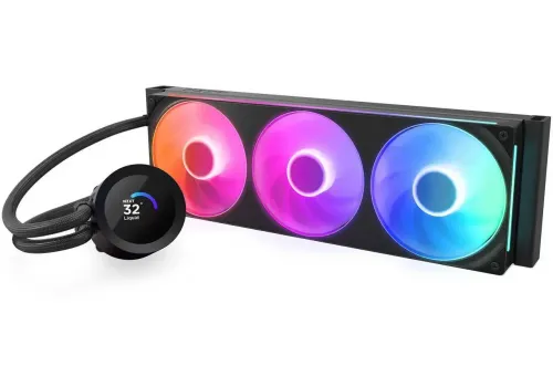 AIO Liquid Cooler NZXT Kraken Plus 360 RGB LCD Display - Black, image , 2 image