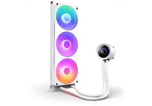 AIO Liquid Cooler NZXT Kraken Plus 360 RGB LCD Display - White, image , 3 image