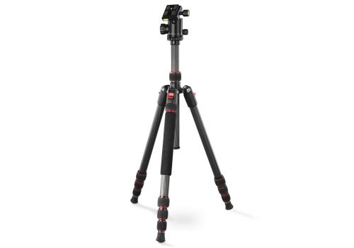 Hama "Ramble II Duo Carbon" travel tripod for camera and mobile phone, 160cm, image 