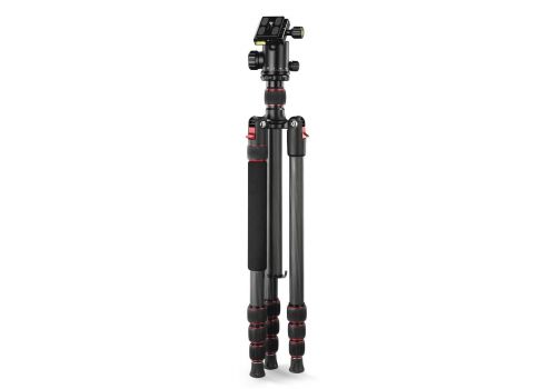Hama "Ramble II Duo Carbon" travel tripod for camera and mobile phone, 160cm, image , 3 image