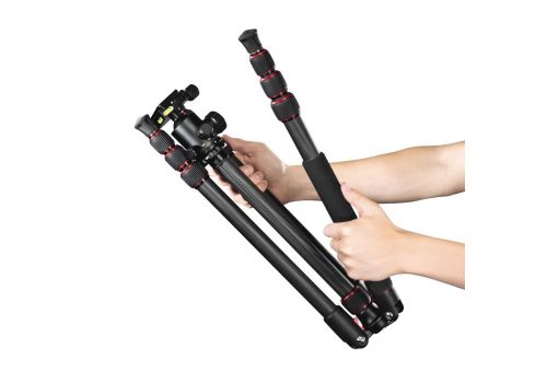 Hama "Ramble II Duo Carbon" travel tripod for camera and mobile phone, 160cm, image , 5 image