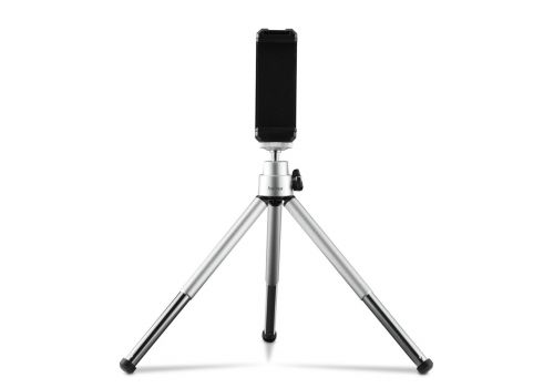 Hama "Fancy 2in1" Mini Tripod for Mobile Phone & Camera (1/4"), Travel Tripod, 16cm, silver, image 