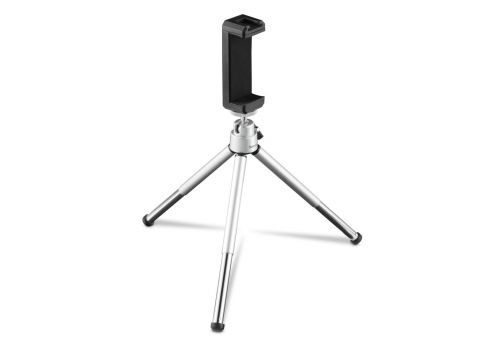 Hama "Fancy 2in1" Mini Tripod for Mobile Phone & Camera (1/4"), Travel Tripod, 16cm, silver, image , 2 image