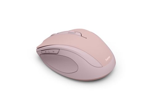 Hama “WM-400” Wireless Mouse, Ergonomic, Optical, 6 Buttons, No Clicking Noise, Pink, image _ab__is.image_number.default
