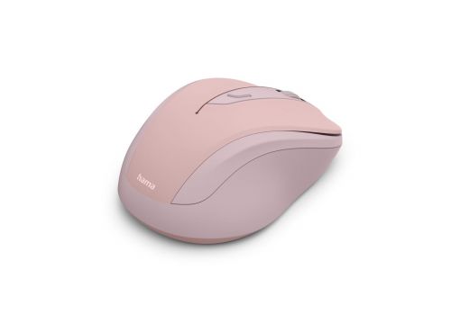 Hama “WM-400” Wireless Mouse, Ergonomic, Optical, 6 Buttons, No Clicking Noise, Pink, image _ab__is.image_number.default