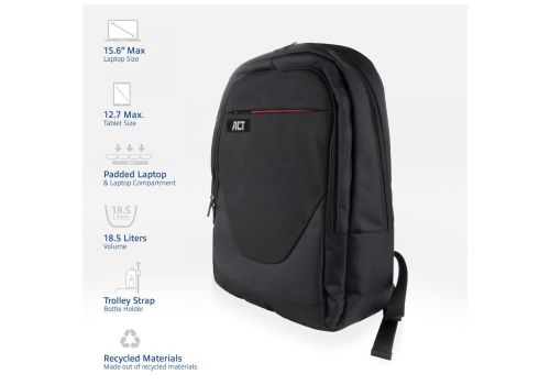 ACT Suburb 15.6" laptop backpack made from recycled plastic bottles, image 
