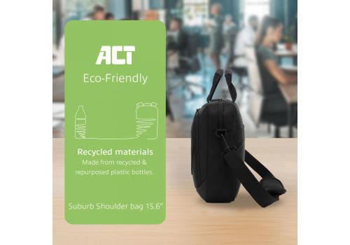 ACT Suburb 15.6" laptop bag made from recycled plastic bottles, image , 4 image