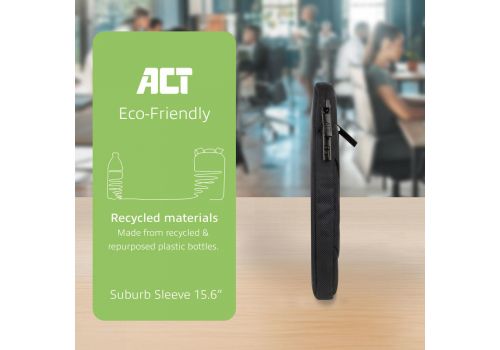 ACT Suburb 15.6" laptop case made from recycled plastic bottles, image , 5 image