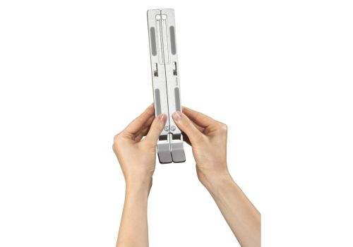 Hama "Aluminium" Laptop Stand, 6-stage Tilt, Folding, up to 40 cm (15.6"), silve, image , 5 image