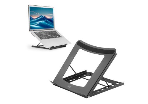 ACT AC8145 Folding Laptop Stand, 5 Positions, Black, image 