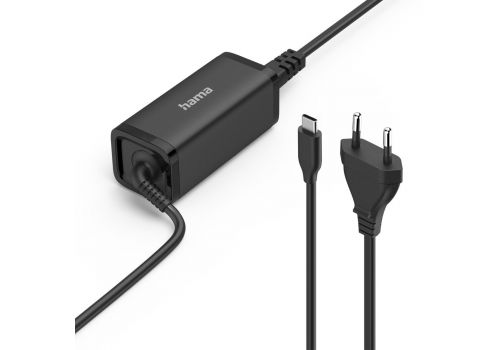 Hama Universal USB-C Notebook Power Supply Unit, GaN, Power Del. (PD), 5-20V/65W, image 