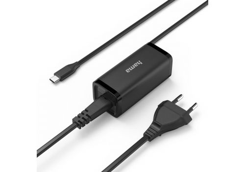 Hama Universal USB-C Notebook Power Supply Unit, GaN, Power Del. (PD), 5-20V/65W, image _ab__is.image_number.default