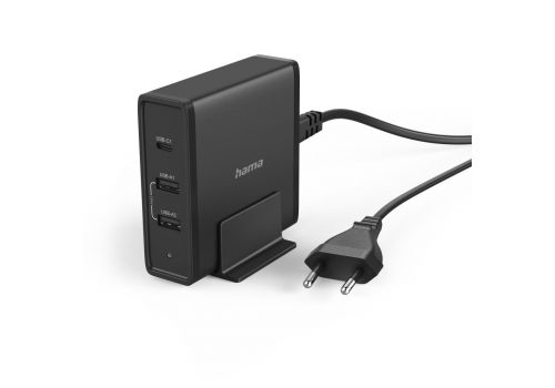 Hama Universal USB-C Charging Station, Power Delivery (PD), 5-20V/65W, Black, image _ab__is.image_number.default