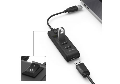 USB Hub, 4 Ports, HAMA-200118, image _ab__is.image_number.default