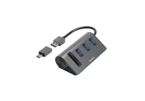 Hama USB Hub/Card Reader, 5 Ports, 200140, image 
