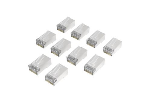 Hama Network Plug, CAT 6a, 10 Gbit/s, Shielded, 10 Pcs, image 