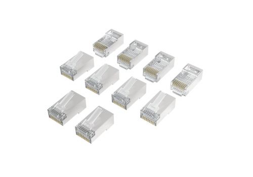 Hama Network Plug, CAT 6a, 10 Gbit/s, Shielded, 10 Pcs, image , 2 image