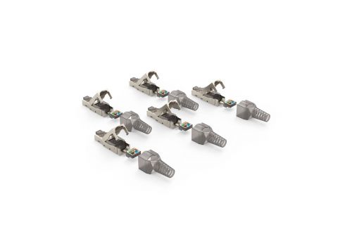 Hama Network Plug, CAT 6a, 10 Gbit/s, Shielded, Tool-free installation, 5 Pcs., image , 2 image