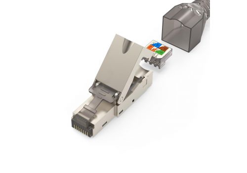 Hama Network Plug, CAT 6a, 10 Gbit/s, Shielded, Tool-free installation, 5 Pcs., image , 4 image