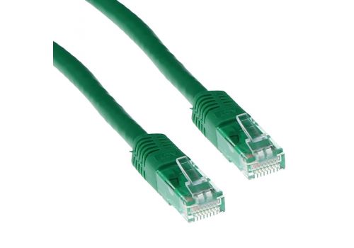 Green 3 meter U/UTP CAT6 patch cable with RJ45 connectors, image 